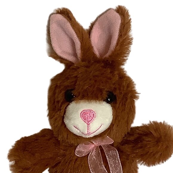 Tom's Toy International Easter Bunny Rabbit Plush Toy Fuzzy 6.5" Stuffed Animal - Picture 2 of 5